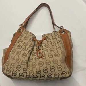 Michael Kors Brown Monogram Tote Bag
